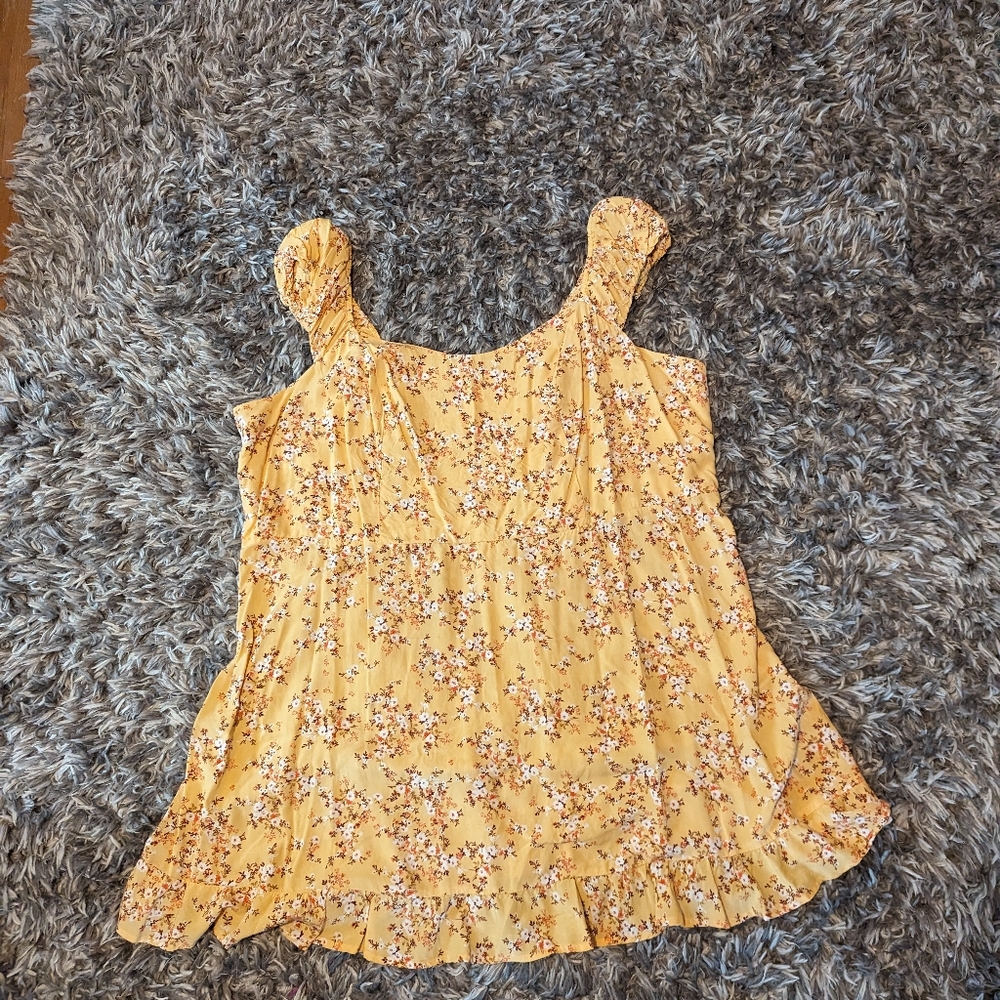 4xl orange floral mini dress